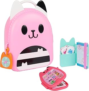 Gabby's Dollhouse Gabby Girl On-The-Go Travel Set, Pretend Play Travel Toys, Toy Passport, Toy Phone and Compass Charm, Kids Toys for Girls & Boys 3+