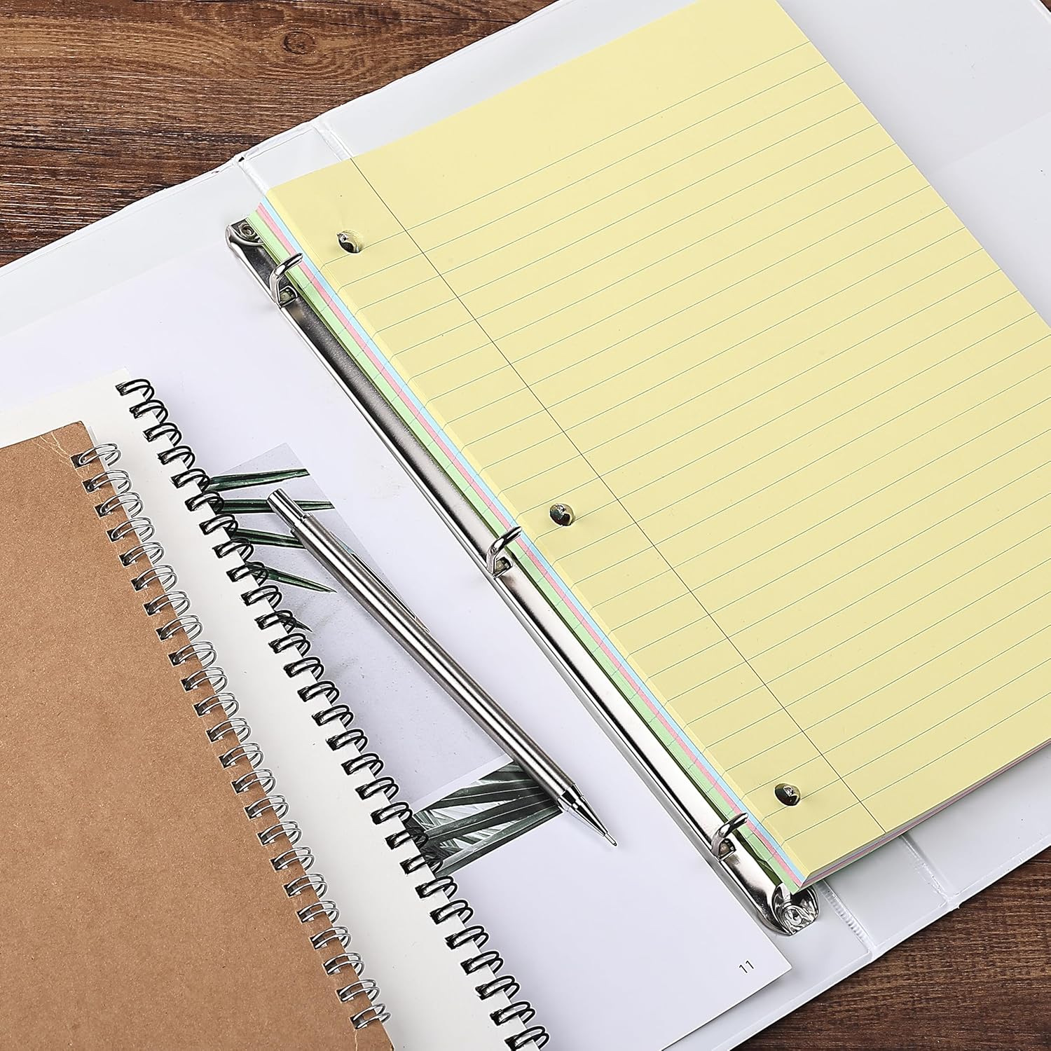 Mr. Pen- Colored Loose Leaf Paper Wide Ruled, 100 Sheets, 8” x 10.5”, 3- Hole Punched, Notebook Paper, Lined Paper, Binder Paper, Writing Paper, Filler Paper, Wide Ruled Notebook Paper-5