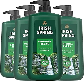 Irish Spring Original Clean Body Wash, 30 Oz Pump (Pack of 4)