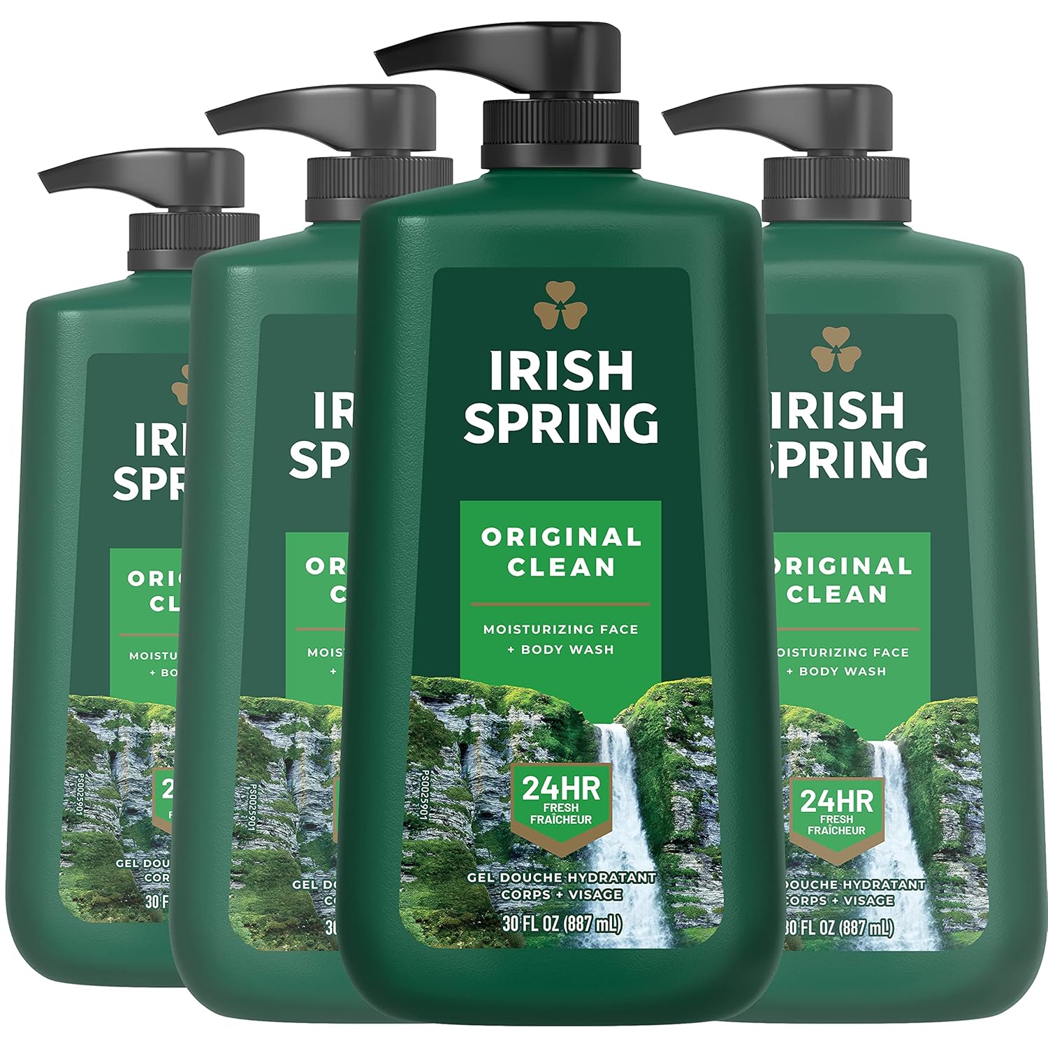 Irish Spring Original Clean Body Wash, 30 Oz Pump (Pack of 4)-0