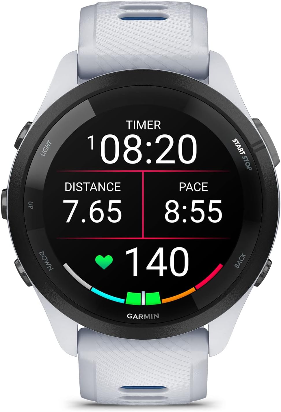 Garmin Forerunner 265 Running Smartwatch, Colorful AMOLED Display, Training Metrics and Recovery Insights, Whitestone and Tidal Blue-1