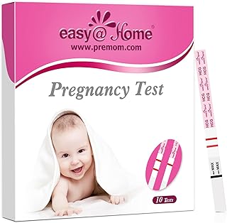 Easy@Home Pregnancy Test Strips Kit: 10 Pack HCG Test Strips - Early Detection Home Pregnancy Test