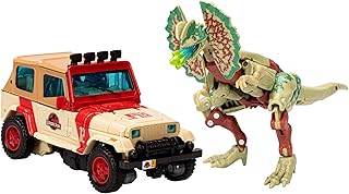 Transformers Collaborative Jurassic Park x Toys Dilophocon & Autobot JP12, Action Figures for Boys and Girls Ages 8 and Up (Amazon Exclusive)