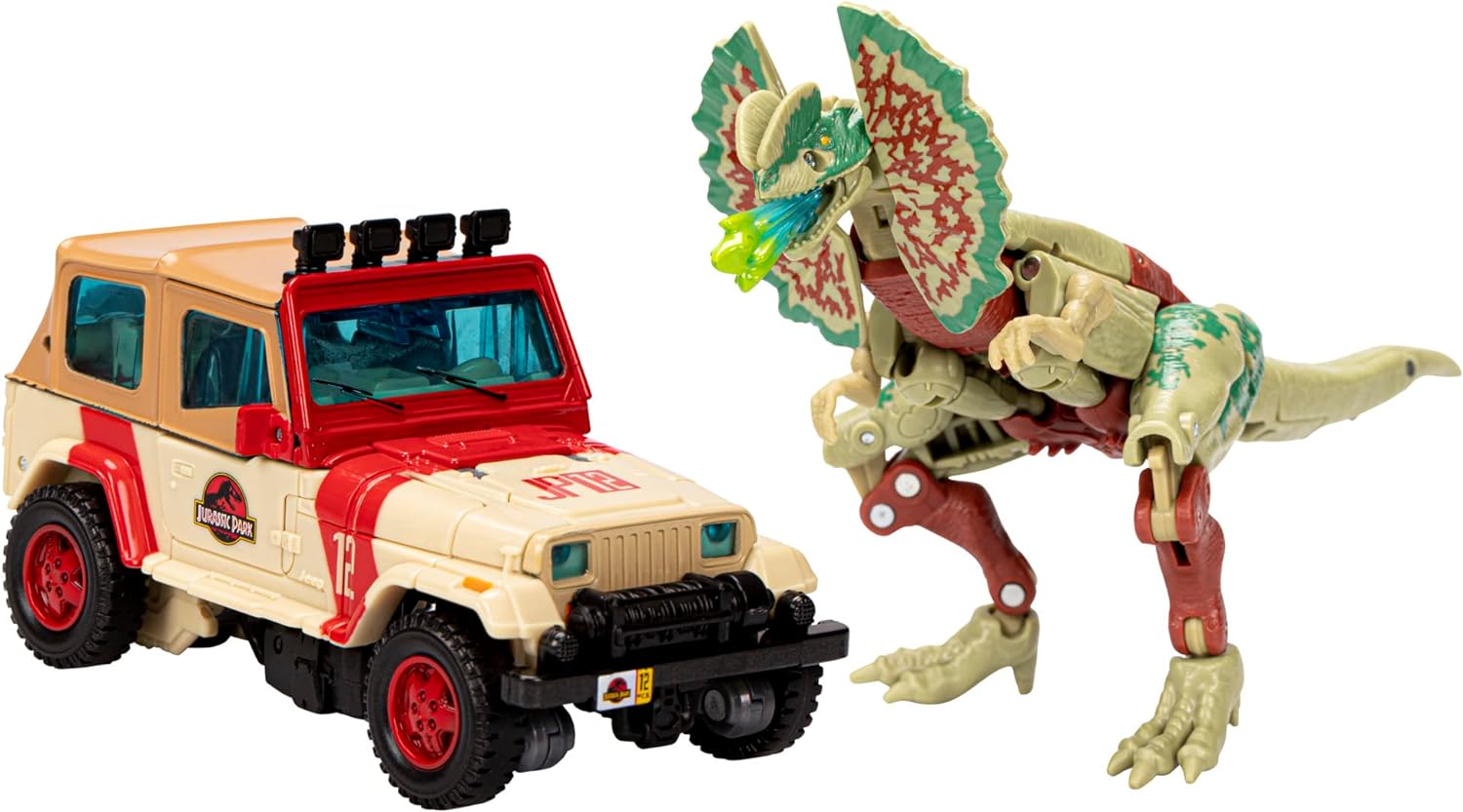 Transformers Collaborative Jurassic Park x Toys Dilophocon & Autobot JP12, Action Figures for Boys and Girls Ages 8 and Up (Amazon Exclusive)-0