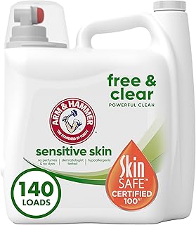 Arm & Hammer Sensitive Skin Free & Clear, 140 Loads Liquid Laundry Detergent, 140 Fl oz