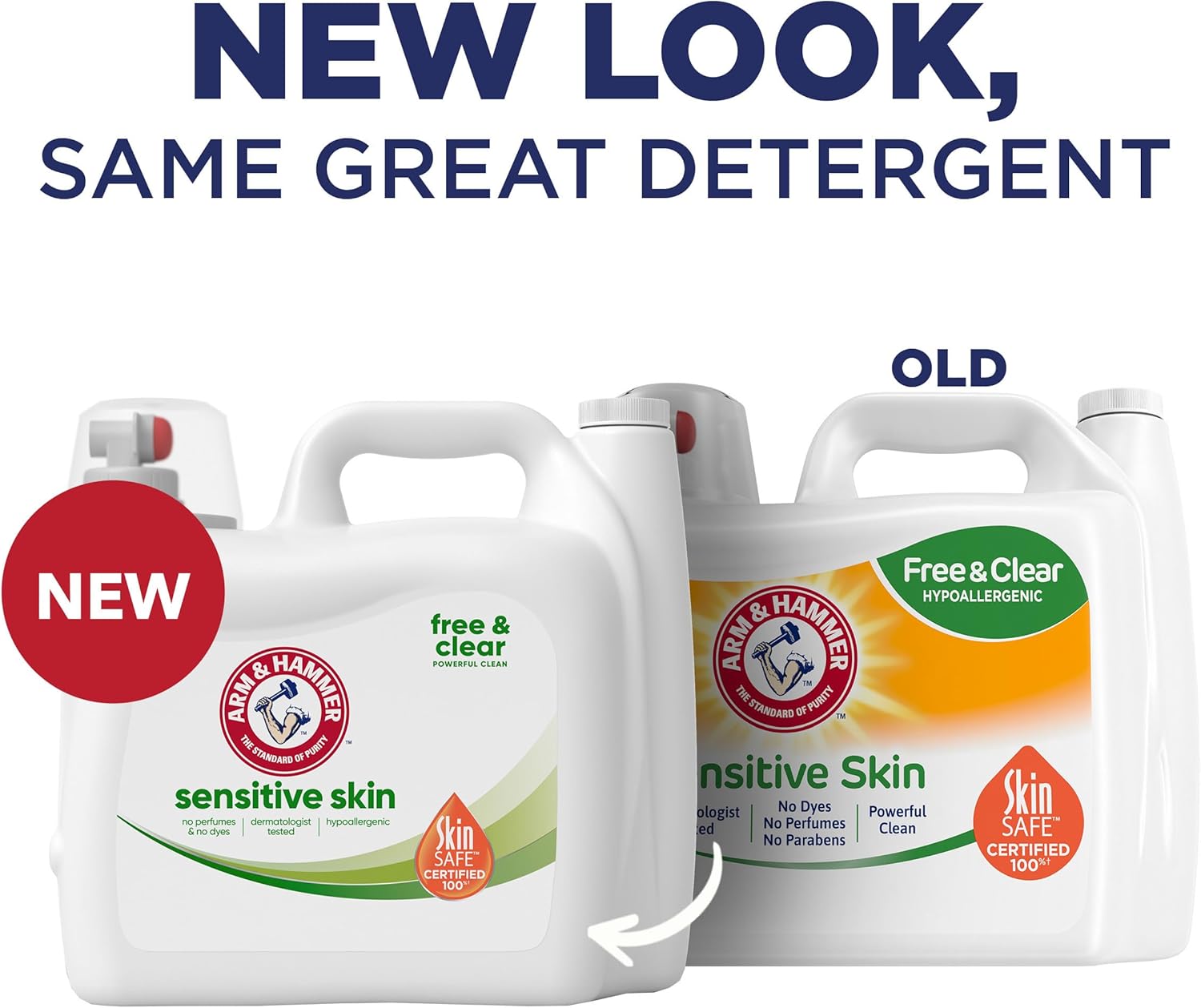 Arm & Hammer Sensitive Skin Free & Clear, 140 Loads Liquid Laundry Detergent, 140 Fl oz-1