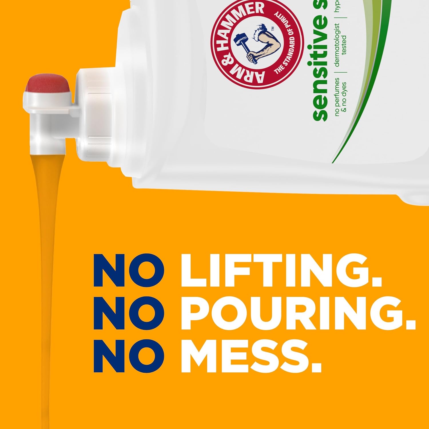 Arm & Hammer Sensitive Skin Free & Clear, 140 Loads Liquid Laundry Detergent, 140 Fl oz-8