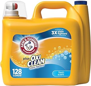 Arm & Hammer Plus OxiClean Fresh Scent, 128 Loads Liquid Laundry Detergent, 166.5 Fl oz