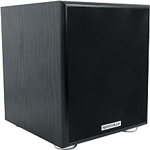 Rockville Rock Shaker 6.5", 200W Powered Subwoofer for Home Theater, Black, Includes Remote, Solid MDF Enclosure, RCA Inputs/Outputs, Variable Crossover - Perfect for Movies, Studio, and Home Audio