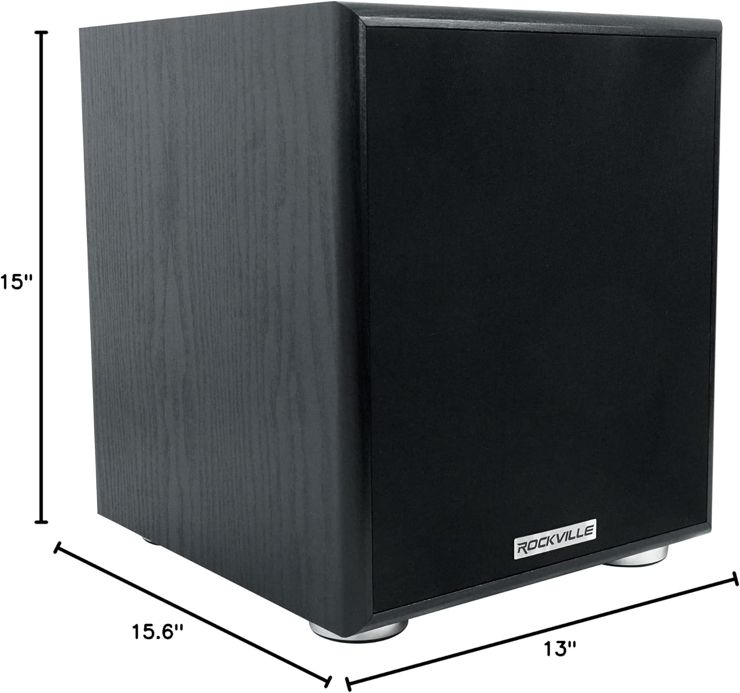 Rockville Rock Shaker 6.5", 200W Powered Subwoofer for Home Theater, Black, Includes Remote, Solid MDF Enclosure, RCA Inputs/Outputs, Variable Crossover - Perfect for Movies, Studio, and Home Audio-6