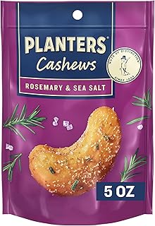 PLANTERS Cashews Rosemary & Sea Salt, Party Snacks, 5 Oz Bag