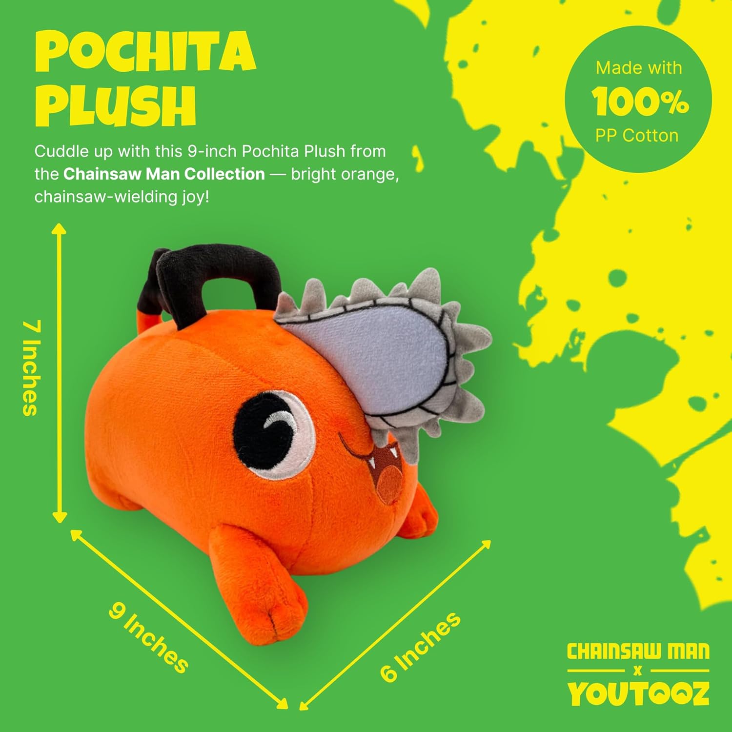 YouTooz Pochita 9" Inch Plush, Official Licensed Plush from Anime Chainsaw Man by Collection-1