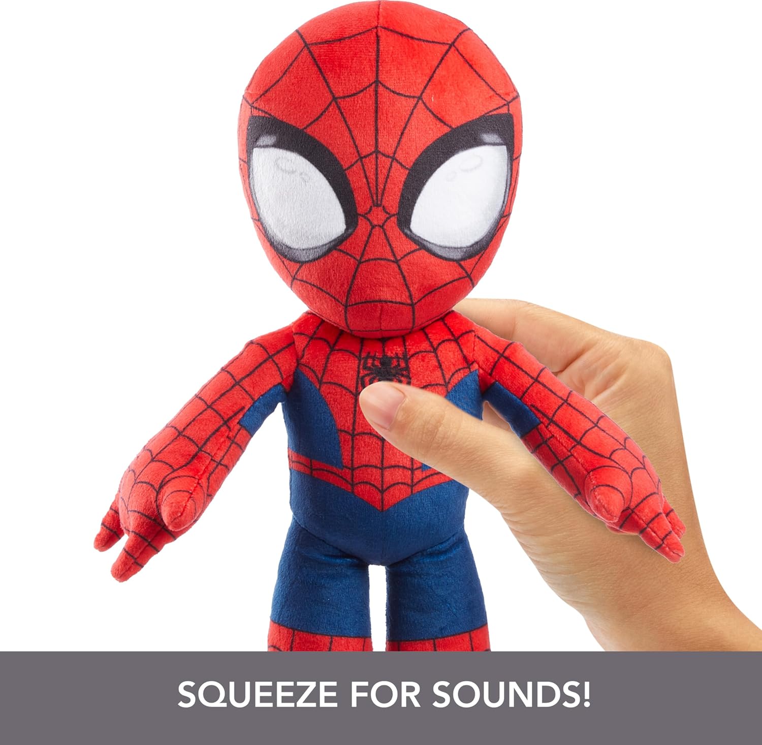 Mattel Marvel Plush Talkers Soft Toy, 11.75-Inch Spider-Man Figure with 10 Sounds & Phrases, Collectible Plush Doll-2