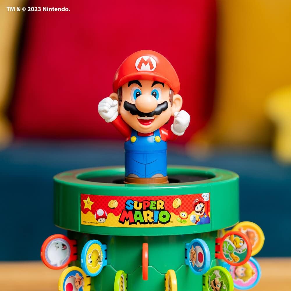 TOMY Pop Up Super Mario Board Game - Family and Preschool Kids Games for Family Game Night - Kids Activities and Super Mario Toys - Girls and Boys Games - 2-4 Players - Ages 4 Years and Up-1