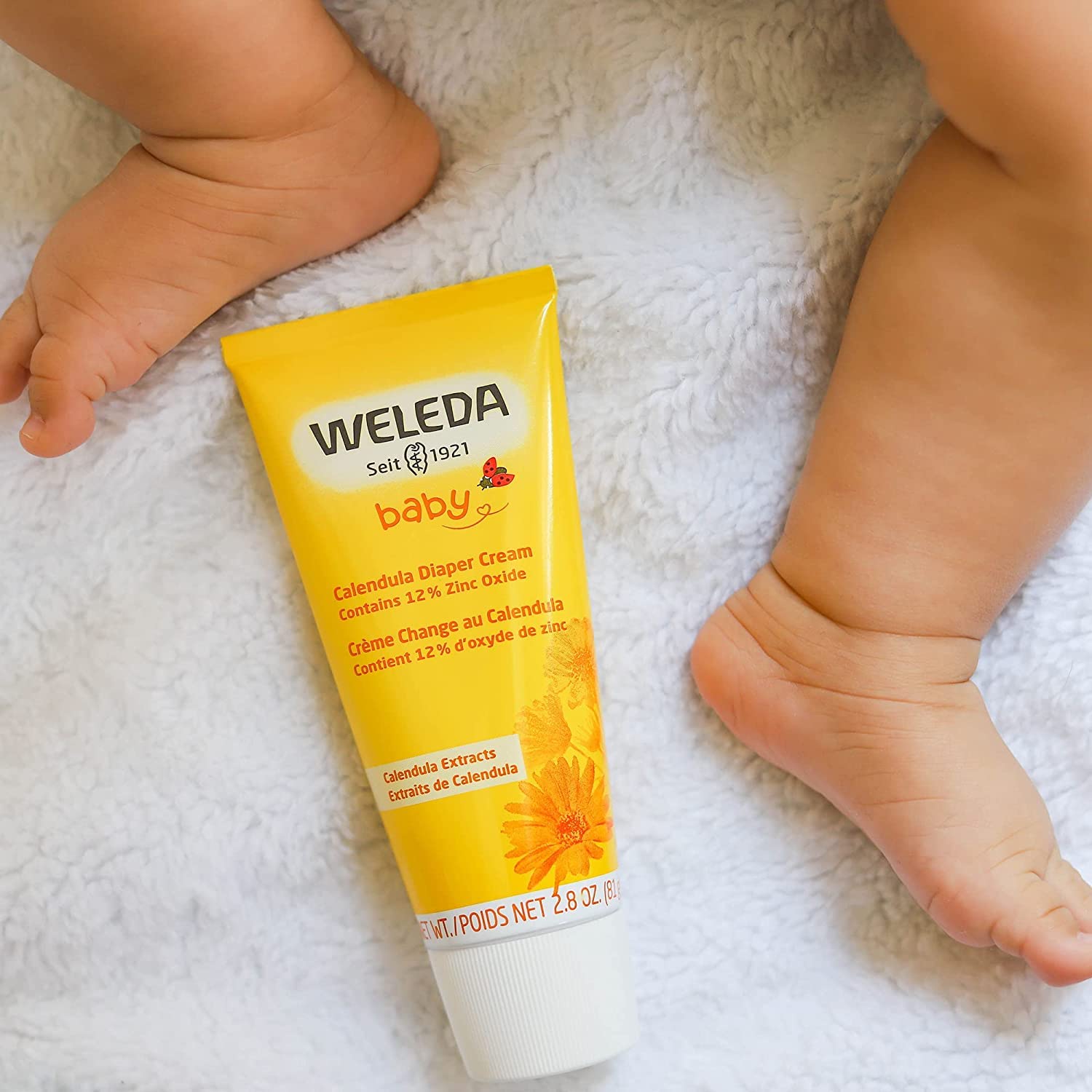 Weleda Baby Calendula Diaper Cream, 2.8 Fluid Ounce (Pack of 3), Plant Rich Protection with Calendula, Chamomile, Sweet Almond Oil, Lanolin and Zinc Oxide-3