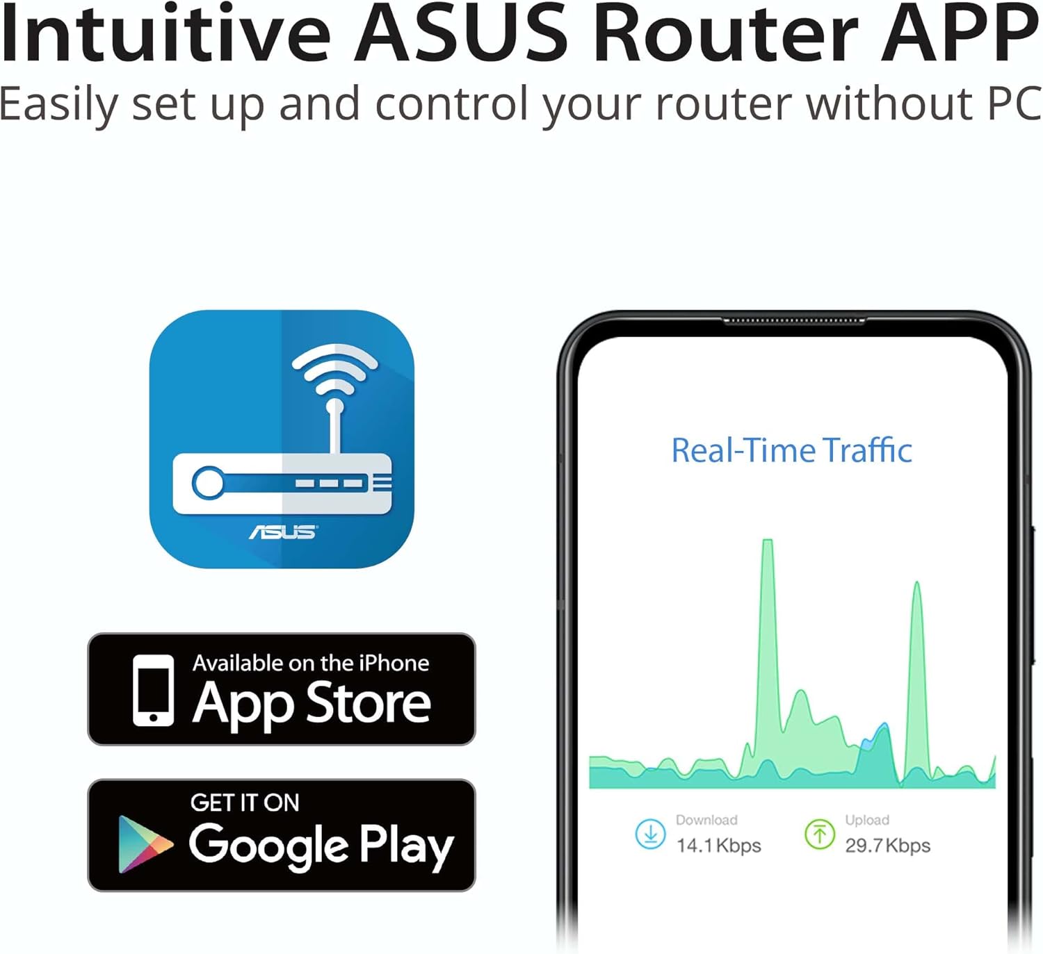 ASUS AX3000 WiFi 6 Router (RT-AX57) - Dual Band Gigabit Wireless Internet Router, Gaming & Streaming, AiMesh Compatible, Included Lifetime Internet Security, Parental Control, MU-MIMO, OFDMA-4