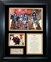 HOFSM.COM Hall of Fame Sports Memorabilia Framed KISS Band Facsimile Laser Engraved Signature Auto 11"x14" Music Photo Sig Collage