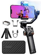 hohem iSteady M6 Kit Gimbal Stabilizer for Smartphone, 3-Axis Phone Gimbal with AI Tracking Sensor Magnetic Fill Light, Gimbal Stabilizer for iPhone & Android, Phone Stabilizer for Video Recording