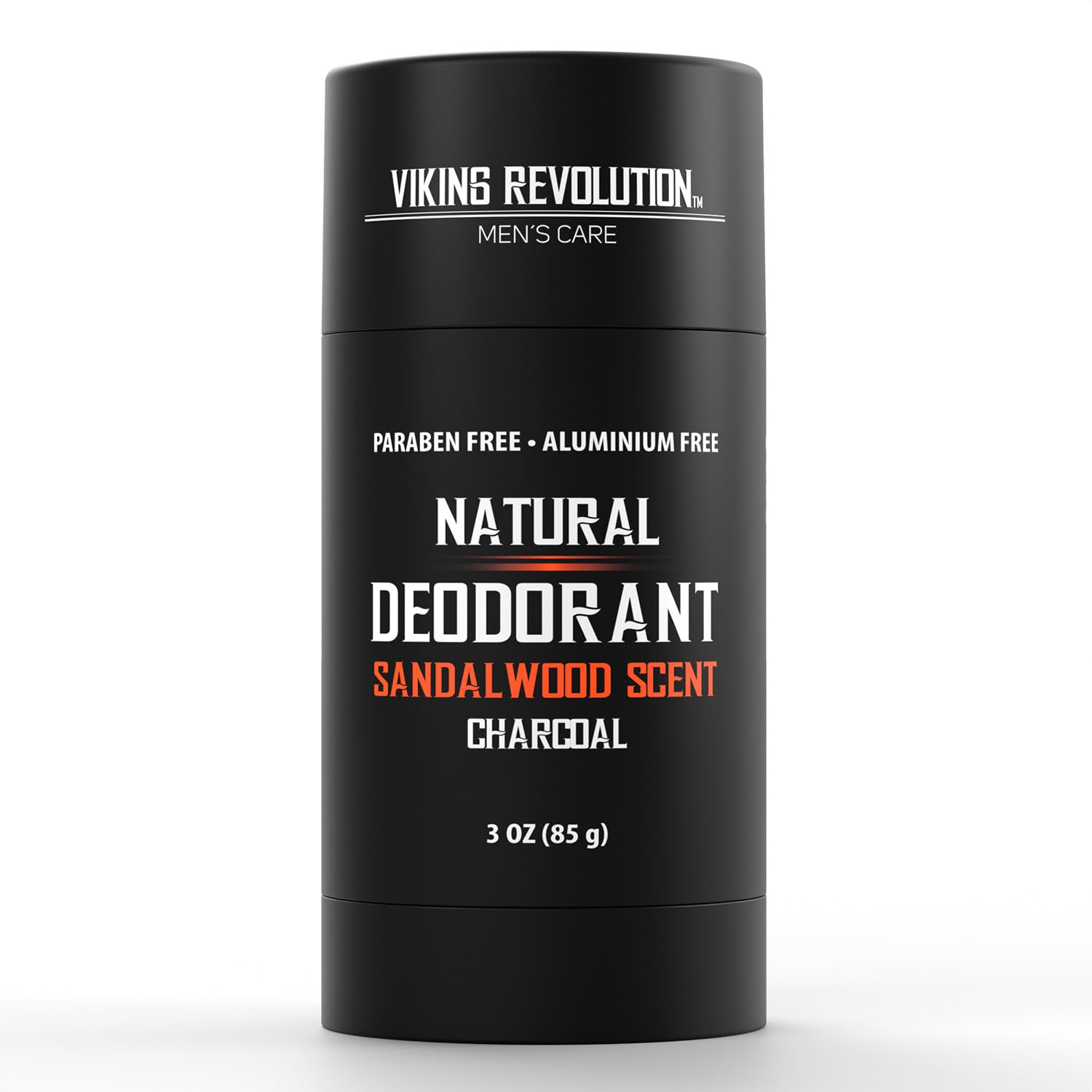 Viking Revolution Sandalwood Natural Deodorant for Men - With Shea Butter, Coconut Oil, Baking Soda, Beeswax - Aluminum-Free Charcoal Deodorant (3oz)-0