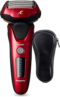 Panasonic ARC5 Electric Razor for Men with Pop-up Trimmer, Wet Dry 5-Blade Electric Shaver with Intelligent Shave Sensor and 16D Flexible Pivoting Head - ES-ALV6HR (Red)