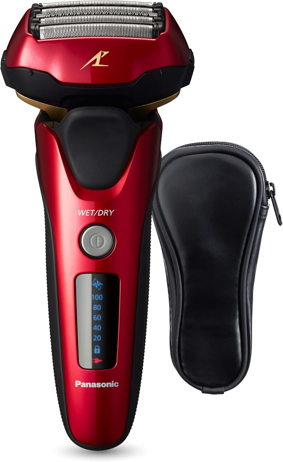 Panasonic ARC5 Electric Razor for Men with Pop-up Trimmer, Wet Dry 5-Blade Electric Shaver with Intelligent Shave Sensor and 16D Flexible Pivoting Head - ES-ALV6HR (Red)-0