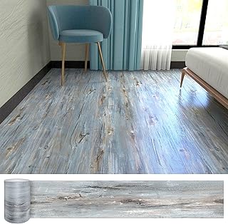 Peel and Stick Floor Tile, 36-Pack 54 Sq.Ft,（NO Sticky Residue Left）Floor Tiles Waterproof and Wood Look Planks, Self-Adhesive Flooring for Living Room, Bedroom（36" x 6"，Mediterranean）