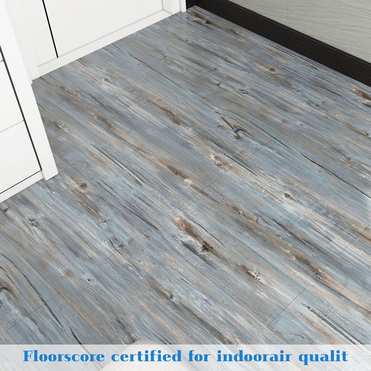 Peel and Stick Floor Tile, 36-Pack 54 Sq.Ft,（NO Sticky Residue Left）Floor Tiles Waterproof and Wood Look Planks, Self-Adhesive Flooring for Living Room, Bedroom（36" x 6"，Mediterranean）-1