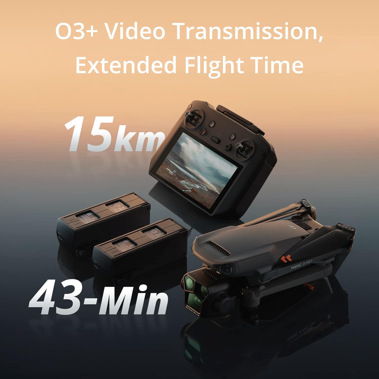 DJI Mavic 3 Pro Fly More Combo with DJI RC Pro (High-Bright Screen), 4/3 CMOS Hasselblad Camera, 3 Intelligent Flight Batteries, Charging Hub, FAA Remote ID Compliant, 4K Camera Drone for Adults-2