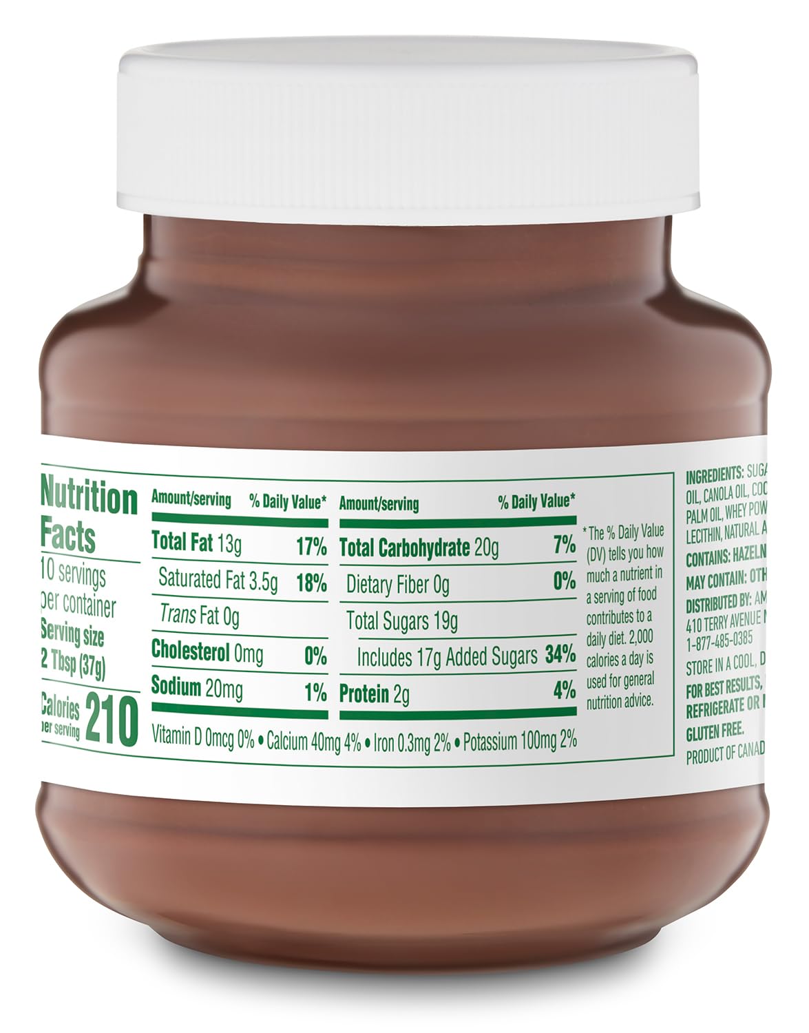 Amazon Fresh, Hazelnut Spread with Cocoa, 13 Oz-1