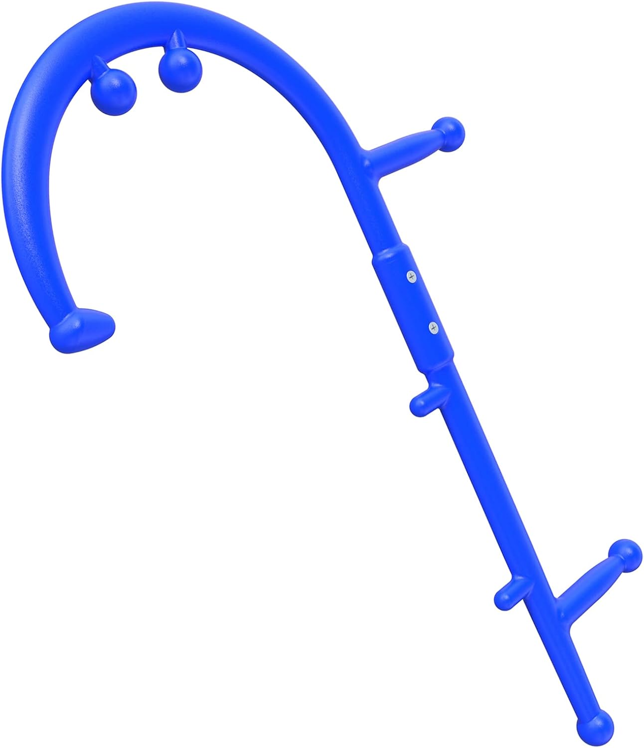 Back and Neck Massager, for Trigger Point Fibromyalgia Pain Relief and Self Massage Hook Cane Therapy(Blue)-0