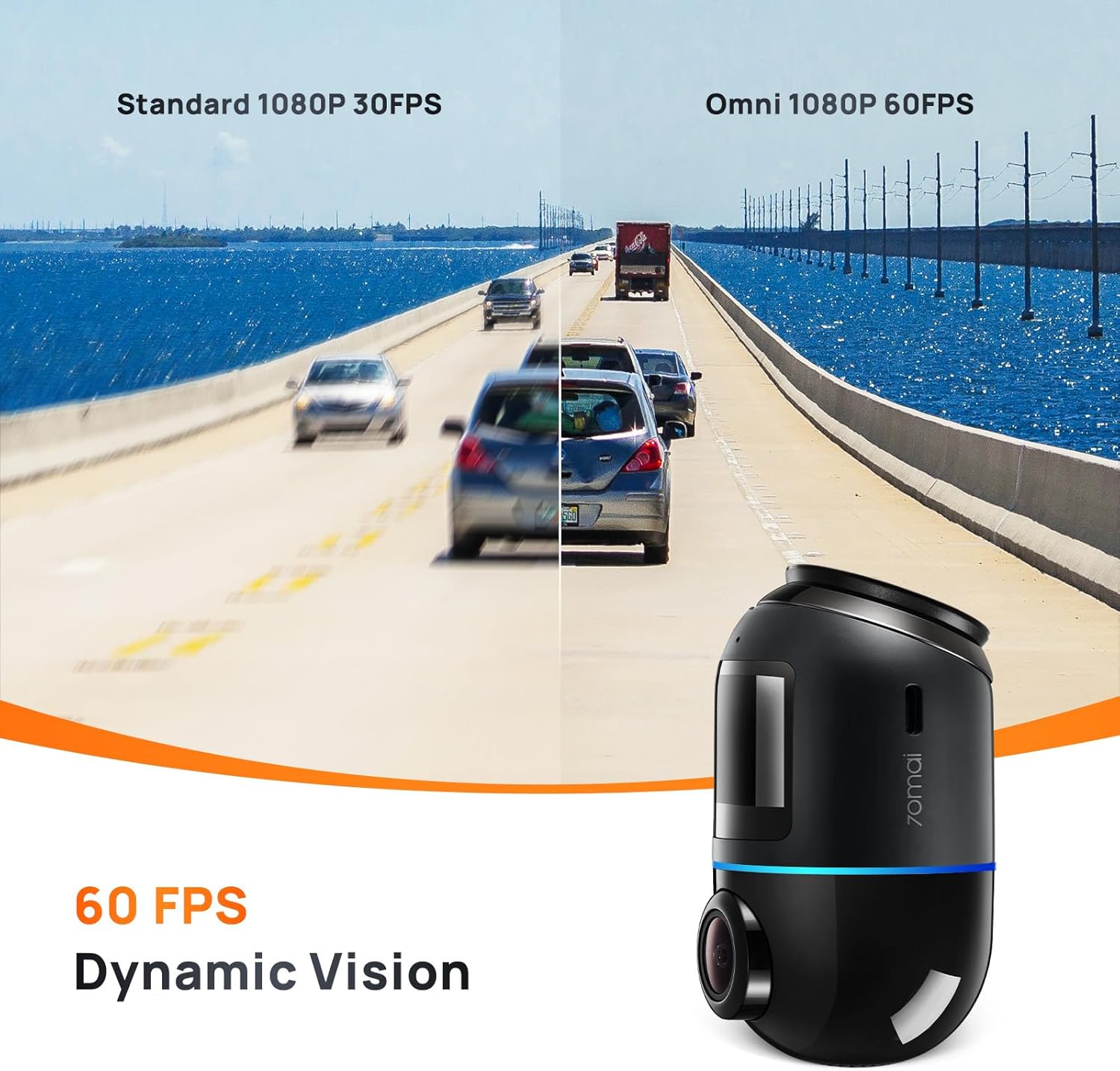 70mai Dash Cam Omni X200, 360° Rotating, Superior Night Vision,Built-in 128GB eMMC Storage, Time-Lapse Recording, 24H Parking Mode, AI Motion Detection, 1080P Full HD, Built-in GPS, App Control-2