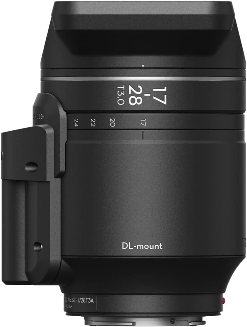 DJI DL PZ 17-28 mm T3.0 ASPH Lens, Cinema Zoom Lens with Calibration-Free Focusing, High Res from Center to Edge, 0.19m Minimum Object Distance, 520g Lightweight Body, Compatible with Ronin 4D-2