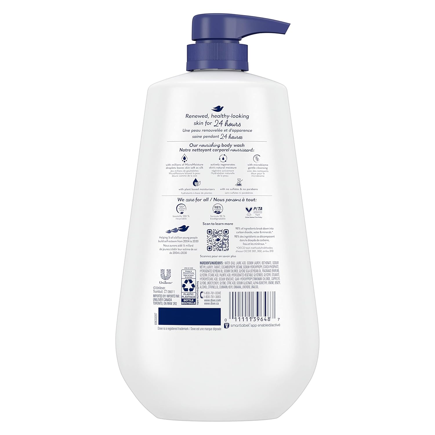 Dove Deep Moisture Body Wash 30.6 Fl Oz Pack of 3 with Pump, Luxurious Hydration for Dry Skin, Cleanser with 24hr Renewing MicroMoisture-1