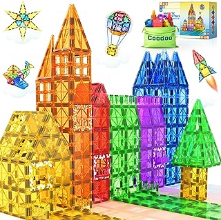 60 PCS Magnetic Building Tiles Kids Toys STEM Magnetic Blocks Sensory Toys Kids Games Magnet Building Toys for Boys and Girls Aged 3+, Kids Brain Development Preschool Kindergarten Toddler Toys