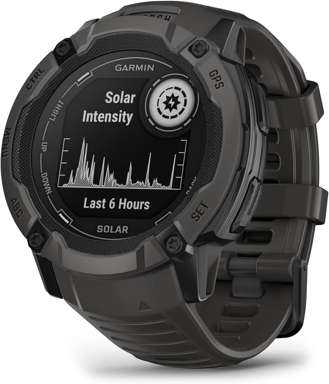 Garmin Instinct 2X Solar, Rugged GPS Smartwatch, Built-in Flashlight, Solar Charging Capability, Multi-Band GNSS, Graphite-1