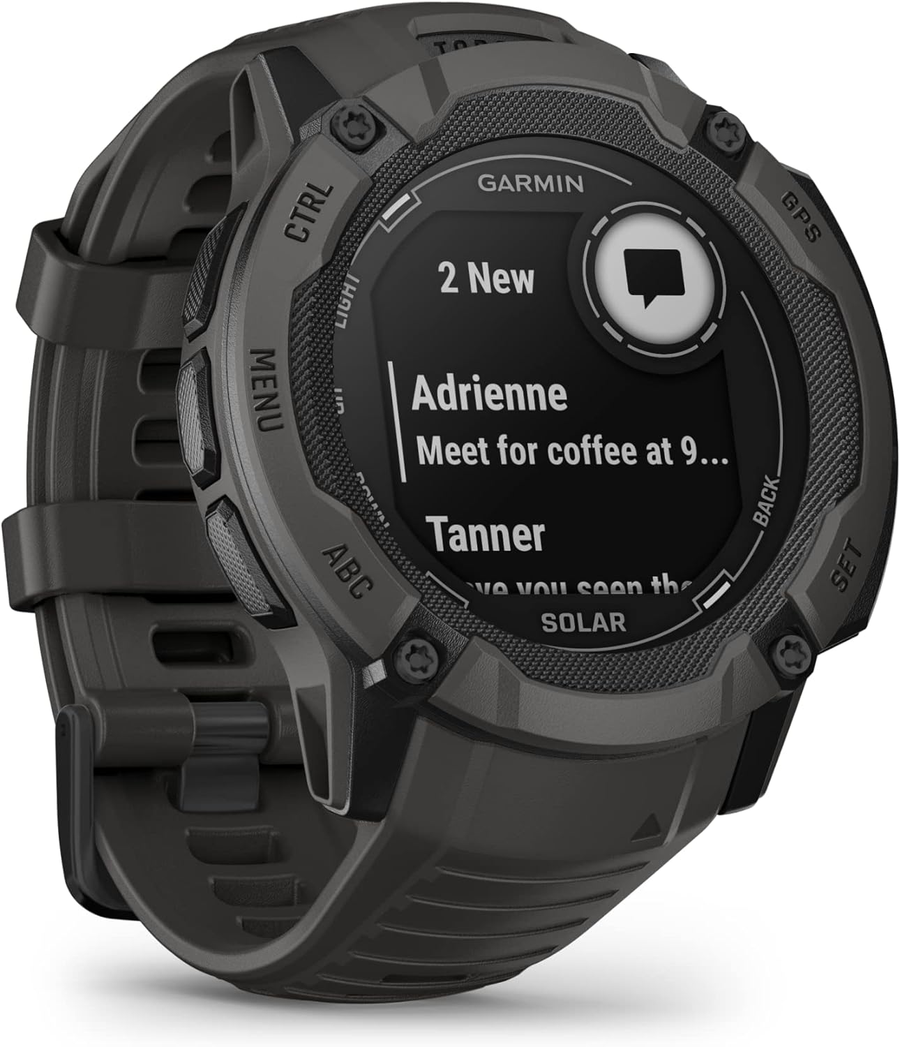 Garmin Instinct 2X Solar, Rugged GPS Smartwatch, Built-in Flashlight, Solar Charging Capability, Multi-Band GNSS, Graphite-5