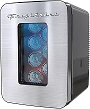 Frigidaire Mini Personal Fridge Cooler (EFMIS200-SS) - Stylish Small Refrigerator With Stainless Steel Door and Easy Viewing Window That Holds 15 Cans or 10 Liters