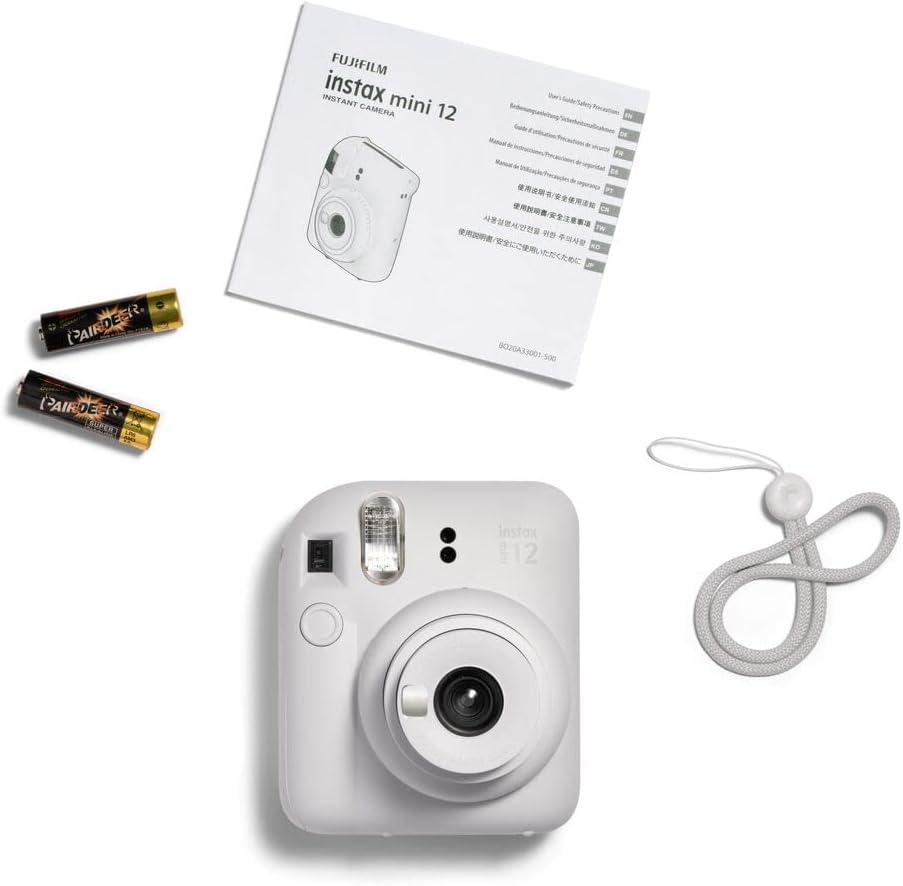 Fujifilm Instax Mini 12 Instant Film Camera, Clay White-6