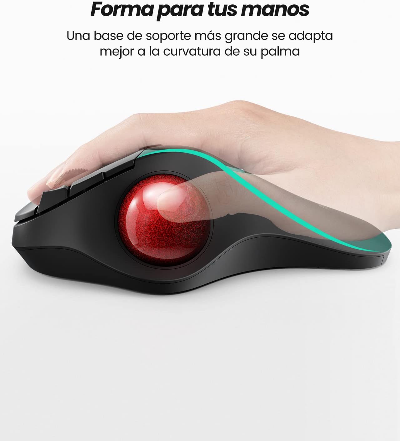 Nulea M507A Wireless Trackball Mouse, Ergonomic Comfort Design with Larger Thumb Trackball & Longer Palm Rest, 5 Adjustable DPI, for Windows, PC and Mac with Bluetooth and USB Capabilities-3