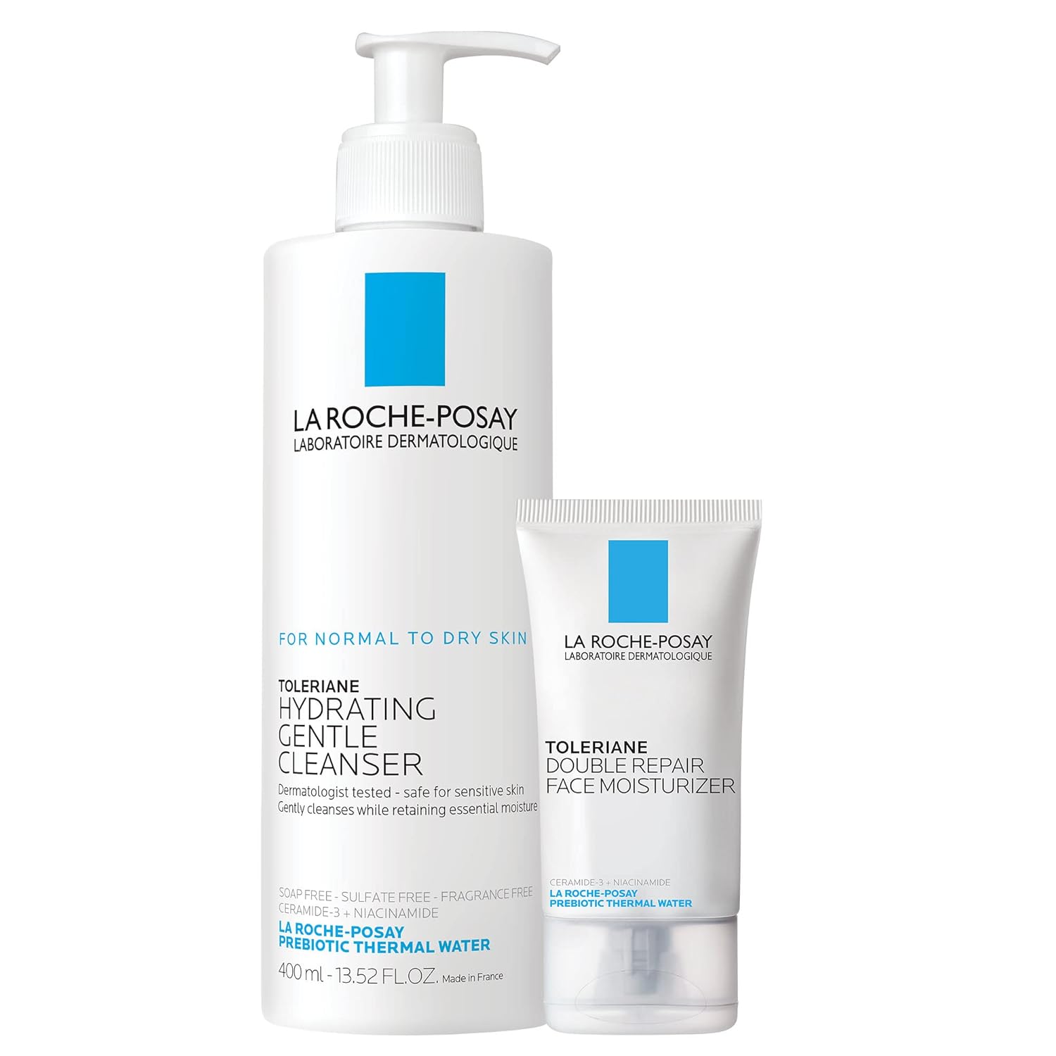 La Roche-Posay Toleriane Hydrating Gentle Face Cleanser | Hydrating Facial Cleanser With Niacinamide + Ceramides | Daily Face Wash For Dry Skin To Normal Skin | Sensitive Skin Tested | Fragrance Free-0