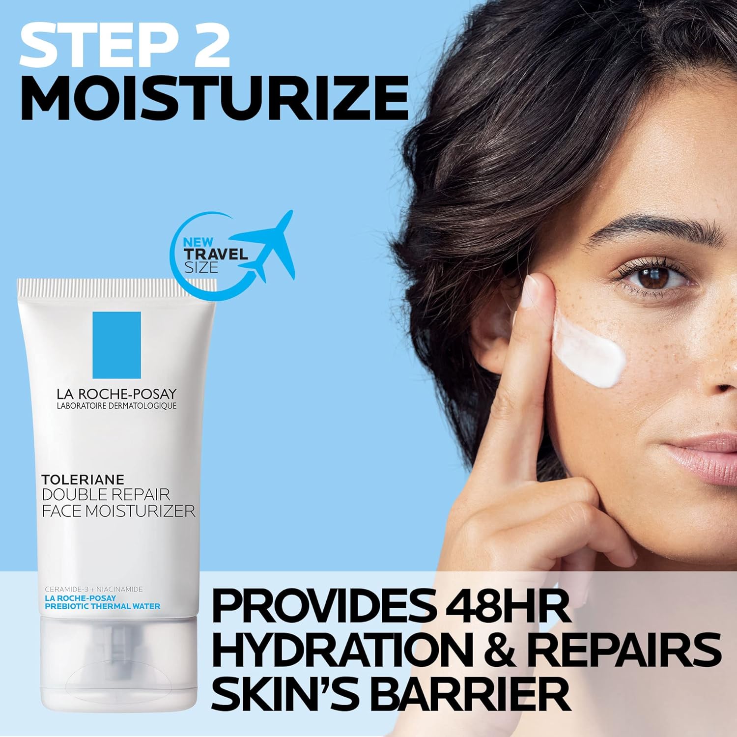 La Roche-Posay Toleriane Hydrating Gentle Face Cleanser | Hydrating Facial Cleanser With Niacinamide + Ceramides | Daily Face Wash For Dry Skin To Normal Skin | Sensitive Skin Tested | Fragrance Free-2