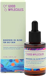 Good Molecules Bakuchiol Oil for Oily Skin - Moisturizing, Anti-Aging, Facial Oil - Natural Skincare for Face with Rosehip and Baobab Oil