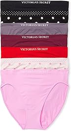 Victoria's Secret Women's Seamless Brief Underwear, Full Coverage Panties for Women, Multi Pack (XS-XXL)