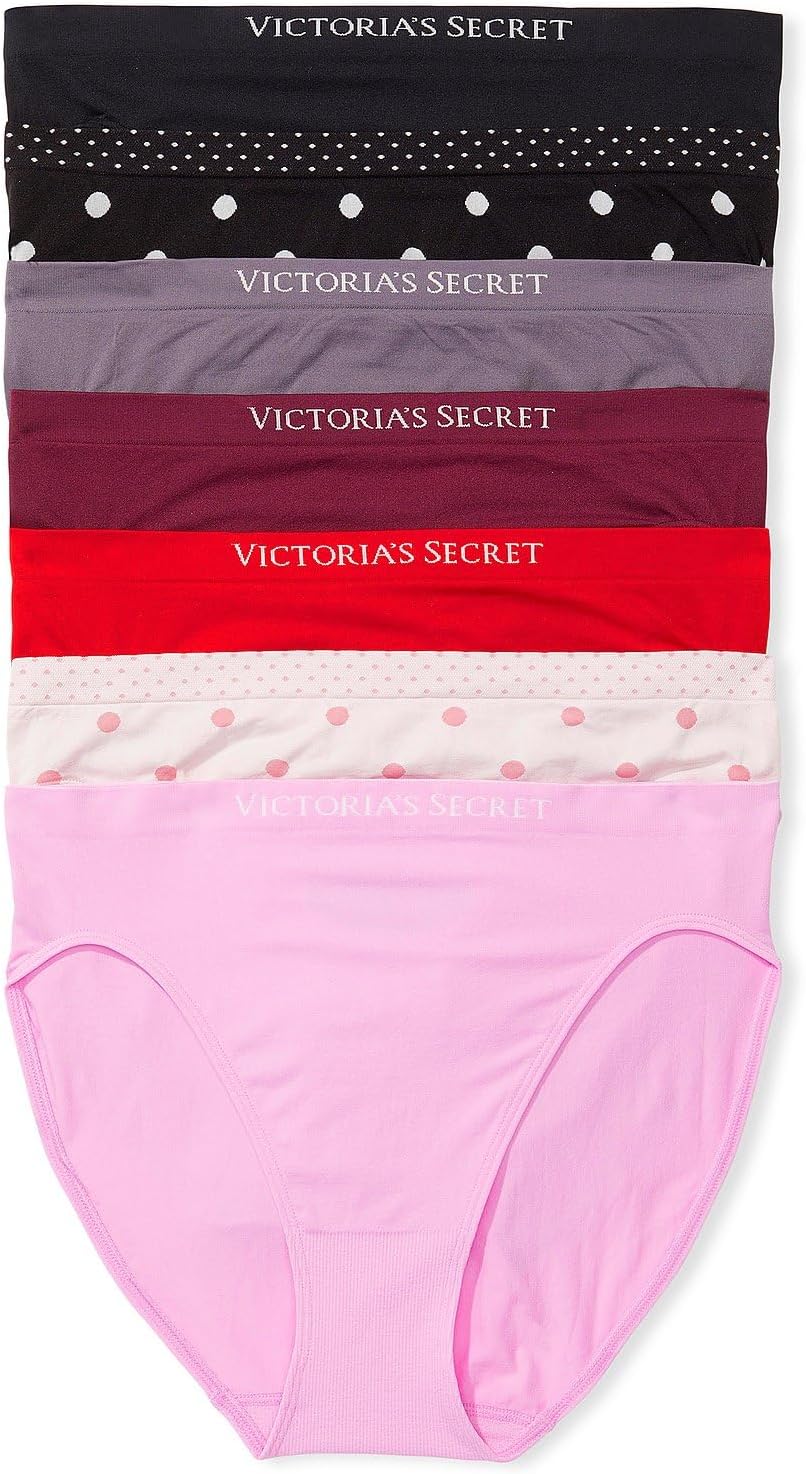 Victoria's Secret Women's Seamless Brief Underwear, Full Coverage Panties for Women, Multi Pack (XS-XXL)-0