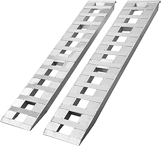 YITAMOTOR 2pcs 6000lbs 72" x 15" Aluminum Trailer Ramps, Loading Ramps Car ATV Truck Auto Hauler Knife & Hook Ends