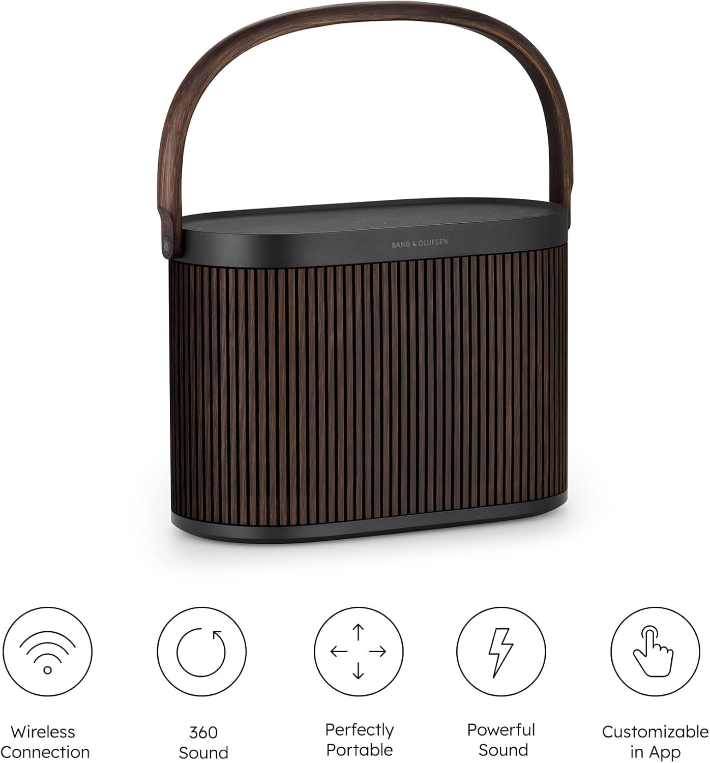 Bang & Olufsen Beosound A5 - Portable Bluetooth Speaker with Wi-Fi Connection, Carry-Strap, Dark Oak-15