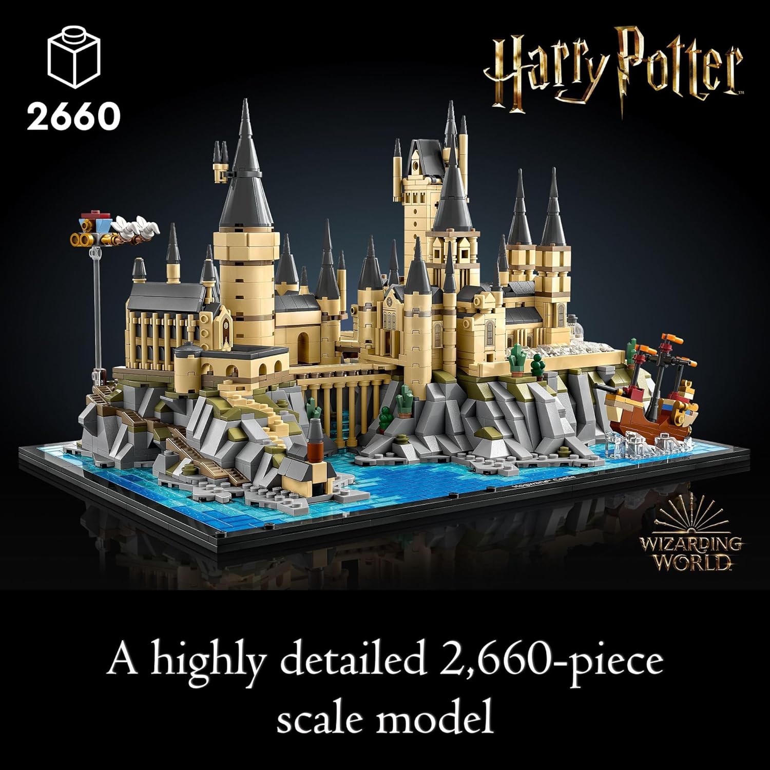 LEGO Harry Potter Hogwarts Castle and Grounds 76419 Building Set, Gift Idea for Adults, Buildable Display Model, Collectible Harry Potter Playset, Recreate Iconic Scenes from The Wizarding World-1