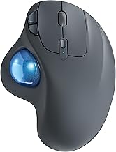 Nulea M501 Wireless Trackball Mouse, Rechargeable Ergonomic, Easy Thumb Control, Precise & Smooth Tracking, 3 Device Connection (Bluetooth or USB Receiver), Compatible for PC, Laptop, Mac, Windows.