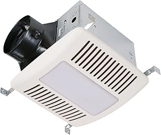 Haier Bathroom Exhaust Fan with 4000K LED Lights, 140 CFM, 10W Bathroom Vent Fan with 3 Speed Exhaust Control, 0.4 Sones Quiet Bathroom Fan for Home, HVI Listed, White