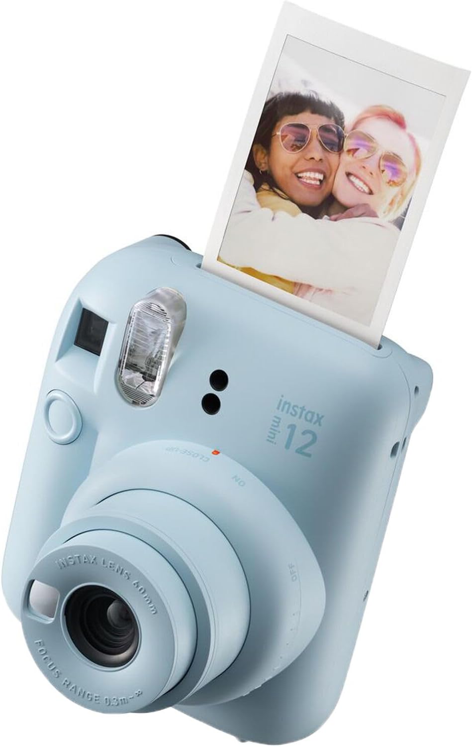 Fujifilm Instax Mini 12 Instant Camera + MiniMate Accessory Bundle & Compatible Custom Case + Fuji Instax Film Value Pack (50 Sheets) Flamingo Designer Photo Album (Pastel Blue)-7